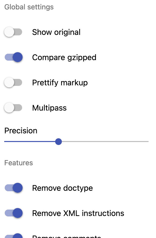 svg size reducer and minifier Online